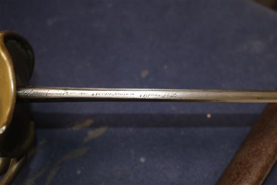 A French heavy cavalry sabre length 116cm